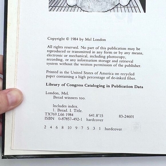 Bread Winners The Second Rising Cookbook 1984 Mel London Vintage Bread Recipes - Picture 3 of 9